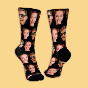 Funny Personalized 2 Face Photo Socks