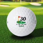 Funny Personalized 30th Birthday Gift for Golfer Golf Balls<br><div class="desc">Celebrate the big 3-0 on the golf course! This golf ball features a fun design with 30 and still on par, plus customizable text to add a name or special message. It's a perfect gift for golfers who love to hit the greens with humor and style. It's also great for...</div>