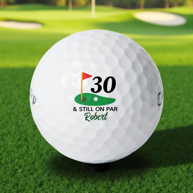 Funny Personalized 30th Birthday Gift for Golfer Golf Balls (Creator Uploaded)