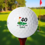 Funny Personalized 40th Birthday Gift for Golfer Golf Balls<br><div class="desc">The perfect 40th gift for your golf-obsessed husband,  brother,  or buddy! Features customizable 'Fore-tee & Still on Par' text. Add a name or inside joke for a personal touch. Great for midlife golfers who refuse to slow down!</div>