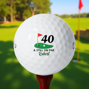 Funny Personalized 40th Birthday Gift for Golfer Golf Balls
