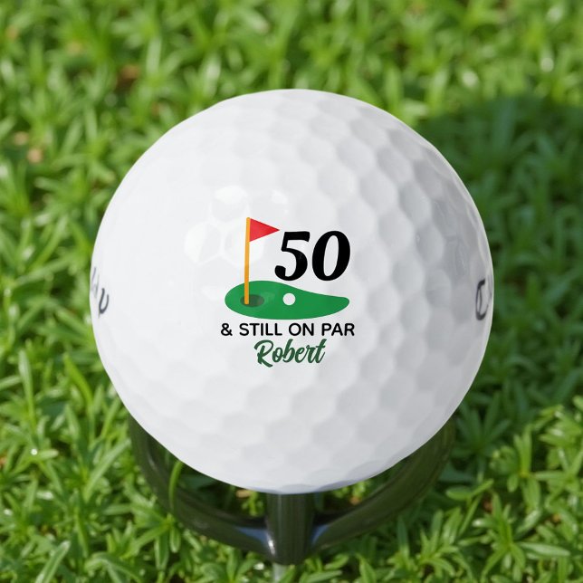Funny Personalized 50th Birthday Gift for Golfer Golf Balls (Creator Uploaded)