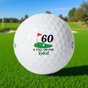 Funny Personalized 60th Birthday Gift for Golfer Golf Balls