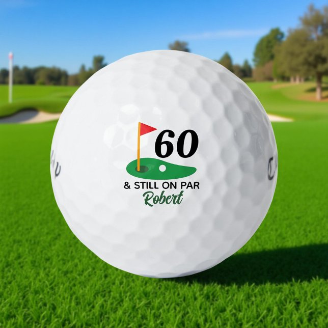 Funny Personalized 60th Birthday Gift for Golfer Golf Balls (Creator Uploaded)
