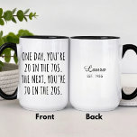 Funny Personalized 70th Birthday Celebration Mug<br><div class="desc">Celebrate a significant milestone with a personalized 'Happy 70th Birthday' design, perfect for honoring someone special turning seventy. This unique design, featuring the phrase “One Day You're 20 in the 70s. The Next, You're 70 in the 20s, ” serves as a thoughtful keepsake and makes a great birthday gift for...</div>