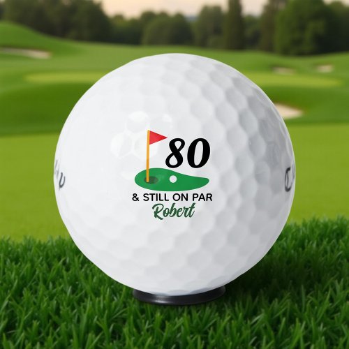 Funny Personalized 80th Birthday Gift for Golfer