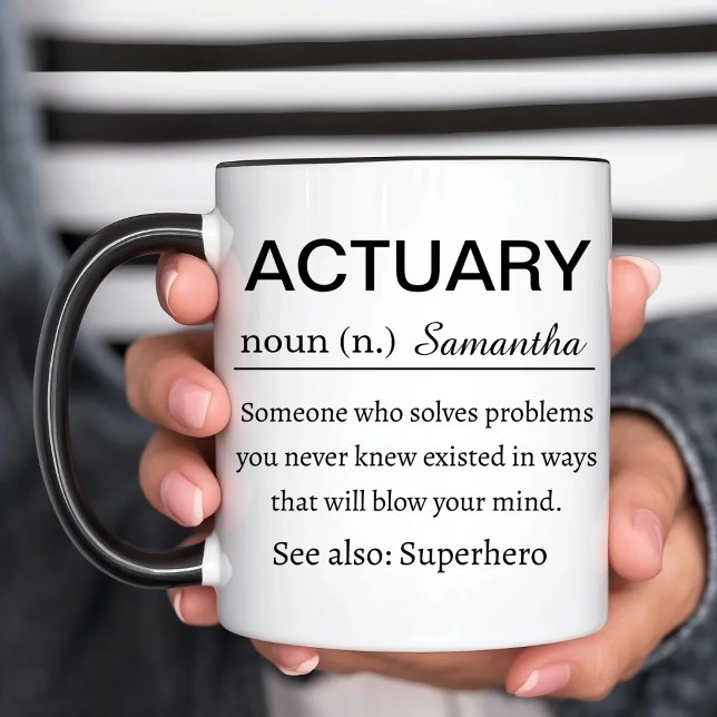 Funny Personalized Actuary Definition Mug (Creator Uploaded)