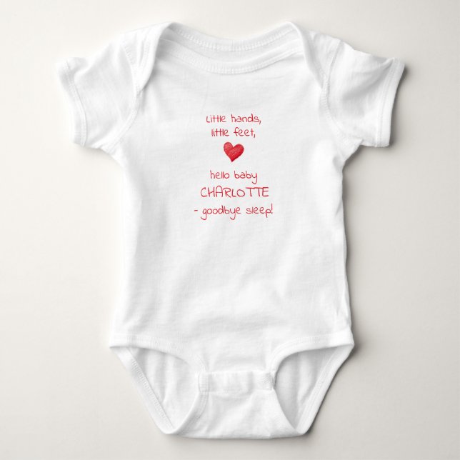 Funny Personalized Baby Gift, Hello Baby  Bodysuit (Front)