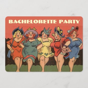 Funny Personalized Bachelorette Party Invitation by RetroAndVintage at Zazzle