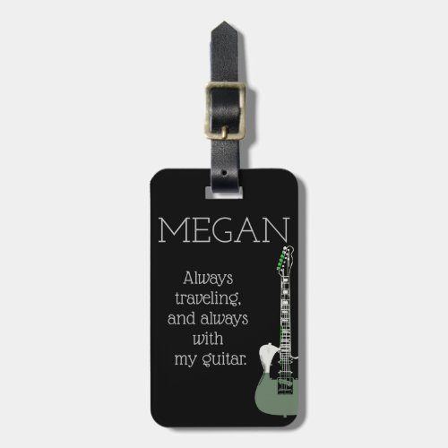 Funny Personalized Bag Attention For Guitarists Luggage Tag