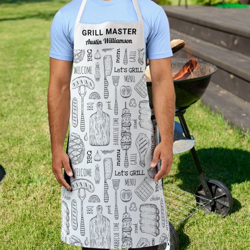 Funny Personalized BBQ Grill Chef Barbecue Master Apron