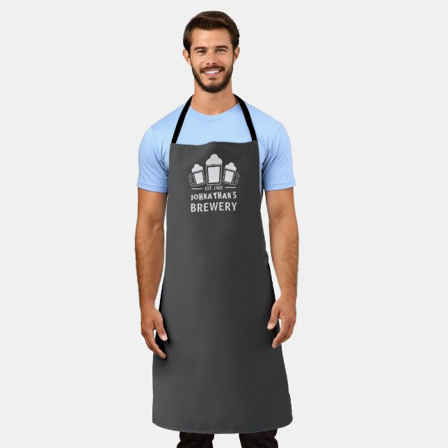 Funny Personalized Beer Brewery Apron (Worn)