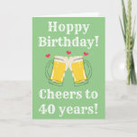 Funny Personalized Beer Hoppy Birthday  Card