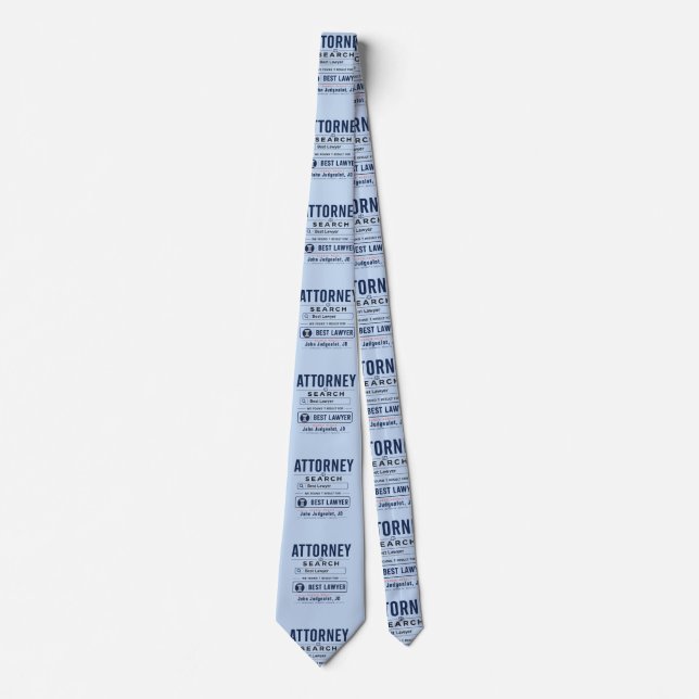 Funny Personalized Best Attorney  Neck Tie (Front)