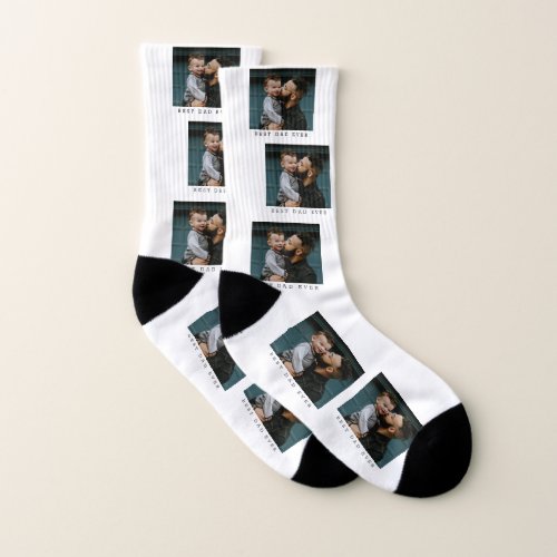 Funny Personalized Best Dad Ever Photo Socks