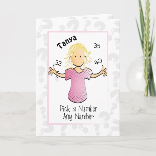 Funny Personalized Birthday Card for Her
