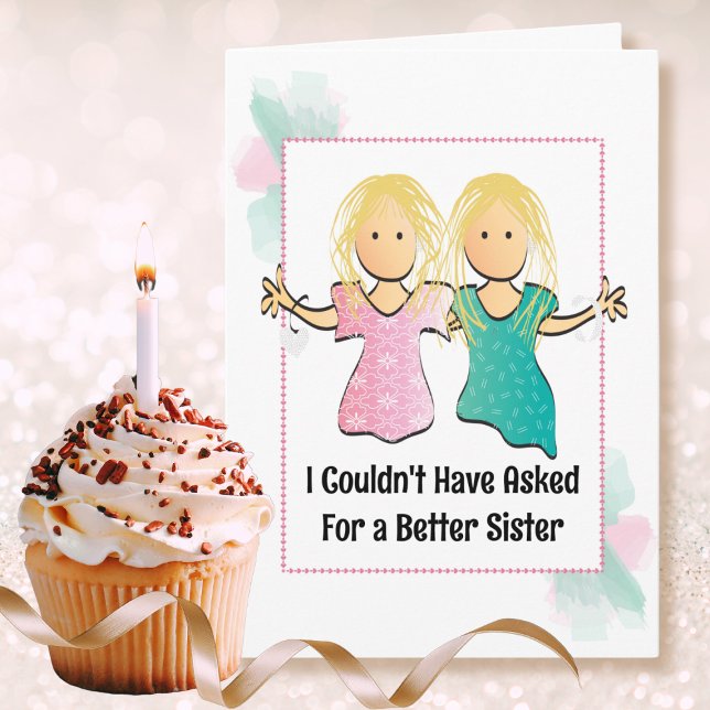 Funny Personalized Birthday Card for Sister (Creator Uploaded)