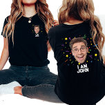 Funny Personalized Birthday Party Custom Photo T-Shirt<br><div class="desc">Celebrate birthdays like never before with our uproariously hilarious Personalized Birthday Party Custom Photo T-Shirt! Perfect for adding a dash of whimsy to any birthday bash, this shirt is the ultimate fusion of fun and personalization. Imagine the laughter when your entire birthday crew shows up wearing matching shirts featuring their...</div>