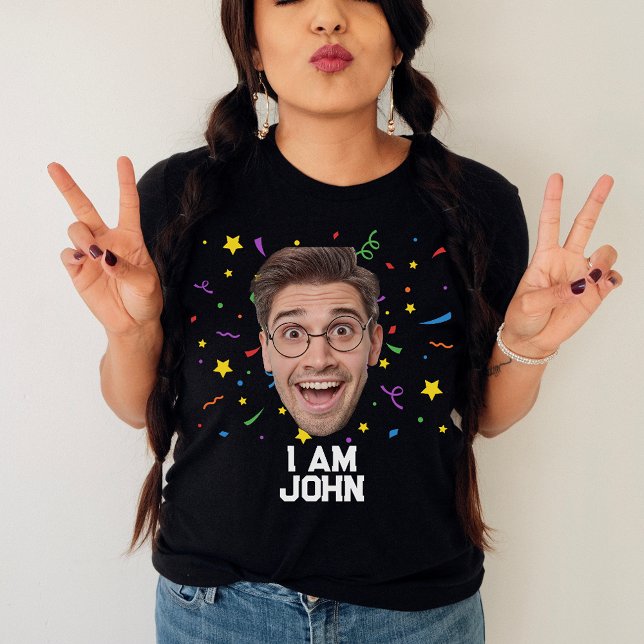 Funny Personalized Birthday Party Custom Photo T-Shirt (Creator Uploaded)