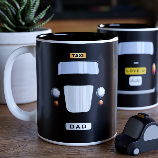 Funny Personalized Black Taxi Cab Coffee Mug (Creator Uploaded)