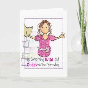 Funny Personalized Book Lover Birthday Card