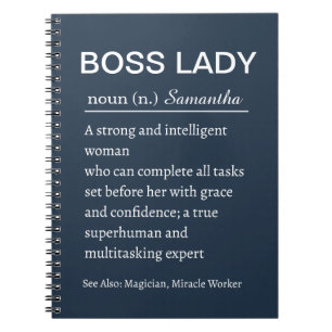 Funny Personalized Boss Lady Definition Notebook