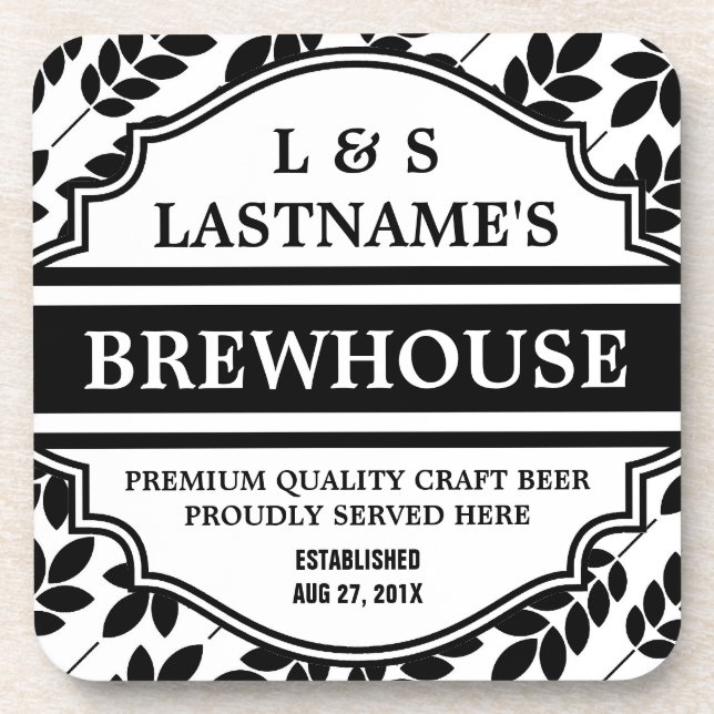 Funny Personalized Brewhouse for Home Brewer Coaster (Front)