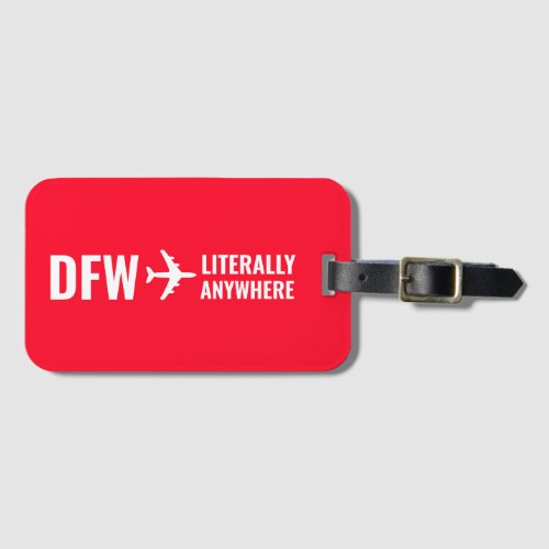 Funny Personalized Bright Red Custom Travel Lover Luggage Tag