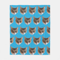 Cat face on blanket hot sale