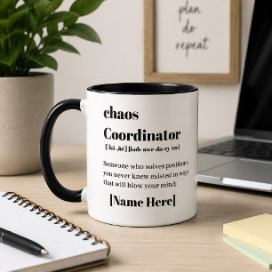 Funny Personalized Chaos Coordinator Mug
