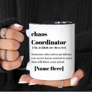 Funny Personalized Chaos Coordinator Mug