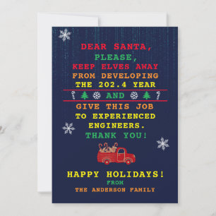 Funny Personalized Christmas Holiday Card