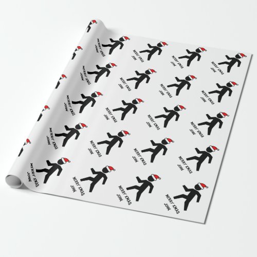 Funny personalized Christmas wrapping paper