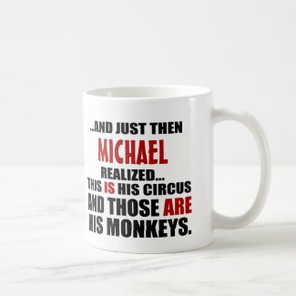 Funny Personalized Circus Monkeys Coffee Mug