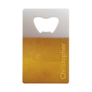 Funny Personalized Cold Beer Credit Card Bottle Opener