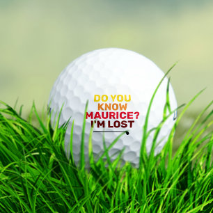 Funny Personalized Color Text Lost Golfer Ball 