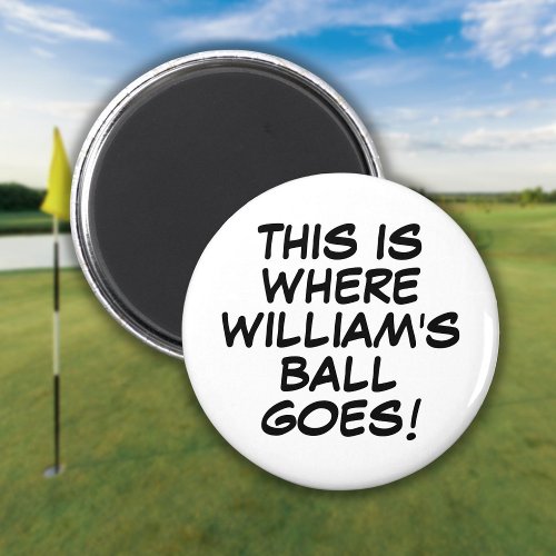 Funny Personalized Comic Book Golf Ball Marker Magnet