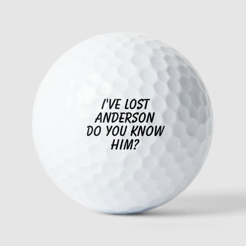 Funny Personalized Comic Book Lost Golf Balls