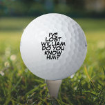 Funny Personalized Comic Book Lost Golf Balls<br><div class="desc">Never mix up your balls again!  Personalize the name to create unique golf balls designed to put a wham,  bang,  zap into anyone's game. Designed by Thisisnotme©</div>