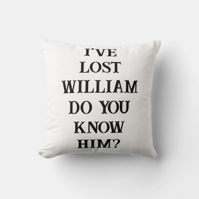 Funny Personalized Comic Book Lost Golf Balls Throw Pillow (Front)