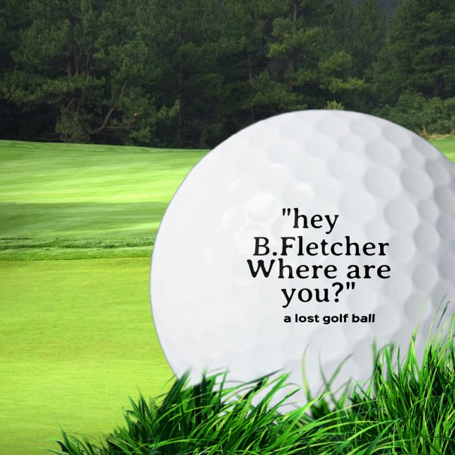 Funny Personalized Comic Lost Golf Ball with Name (Creator Uploaded)