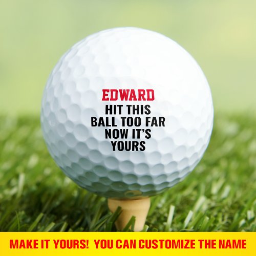 Funny Personalized Custom name lost Golf Balls