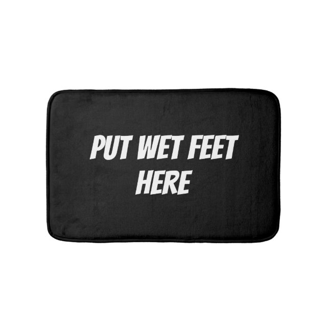 funny Personalized Custom text  Bath Mat (Front)