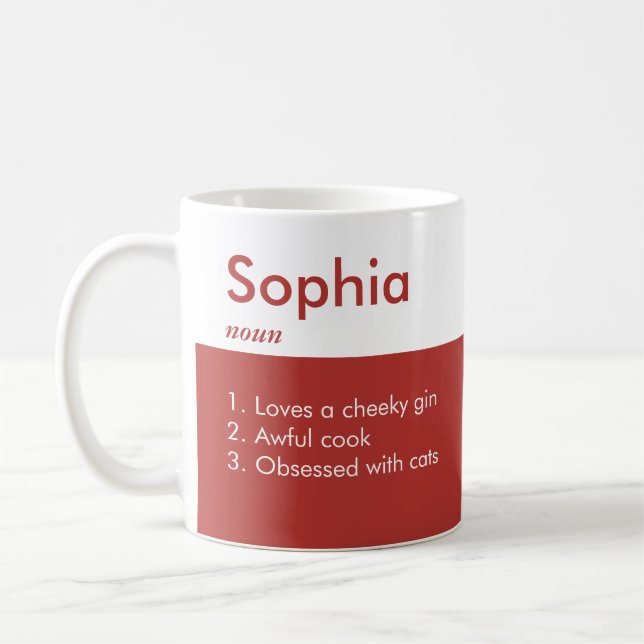 Funny Personalized Definition Mug | Custom Name  (Left)