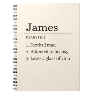Funny Personalized Dictionary Name Definition Notebook