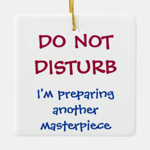 Funny Personalized Do Not Disturb Chef Ceramic Ornament