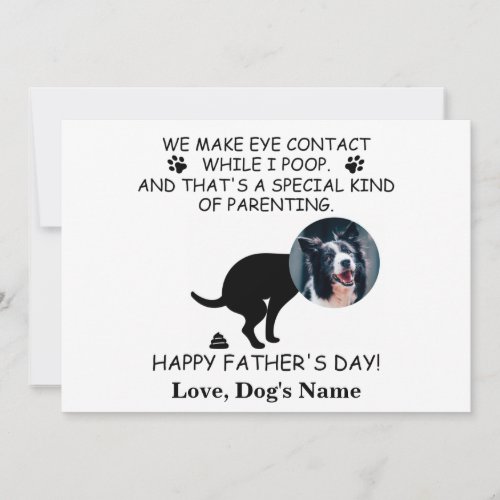 Funny Personalized Dog Dad Dog Poop Fathers day Holiday Card