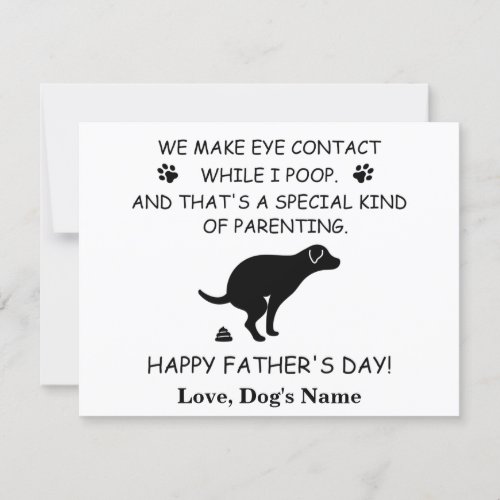 Funny Personalized Dog Dad Dog Poop Fathers day Holiday Card