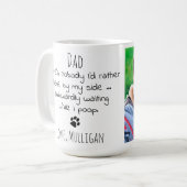 Funny Personalized Dog Dad Pet Photo Father's Day  Coffee Mug (Front Left)