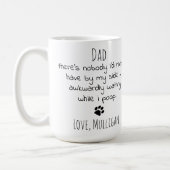 Funny Personalized Dog Dad Pet Photo Father's Day  Coffee Mug (Left)